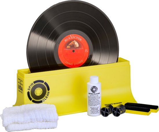 Pro-Ject Spin Clean Record Washer - Grondige Vinylreiniging - Verwijdert Stof & Vuil - Verbetert Geluidskwaliteit – Geel