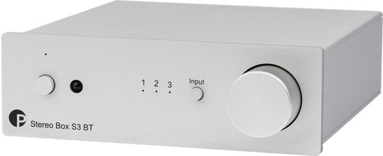 Pro-Ject Stereo Box S3 BT Versterker Bluetooth 2x50W - Draadloze Muziekstreaming - Krachtige Geluidsweergave - Eenvoudige Connectiviteit - Zilver van Merkloos