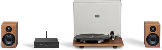 Pro-Ject True Hifi Stereo Set E Phono - Platenspeler - Stereo Versterker - Twee Boekenplank Speakers - Walnoot/Zwart/Walnoot van Merkloos