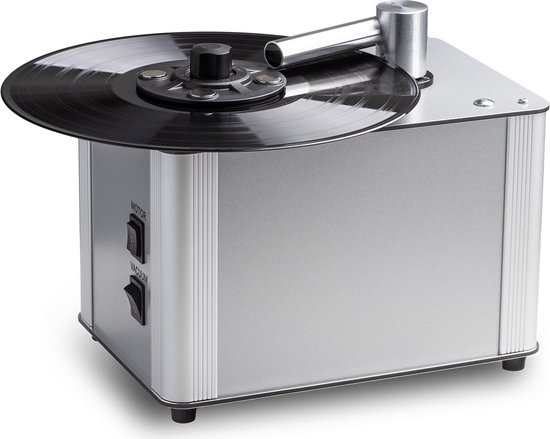 Pro-Ject VC-E2 – Record Cleaner – Platenwasmachine - Machine platen reinigen – Platenreiniger – Voor alle platen - Zilver van Pro