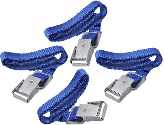 Pro Plus Fietsriempjes met Metalen Gesp - Fietsendrager - 4 stuks van Pro