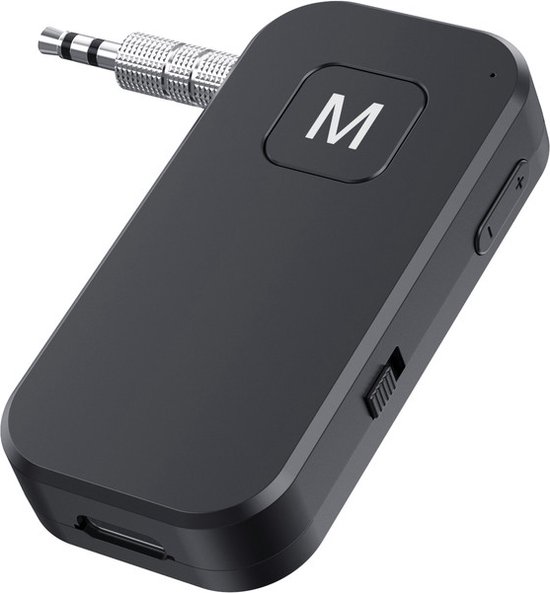 Provium Bluetooth 5.1 - 2 in 1 Zender en Ontvanger - Handsfree Bellen - Bluetooth auto audio headset - Dual Device Connectie - 10 uur Batterij - 3.5mm AUX adapter - zwart van Pro