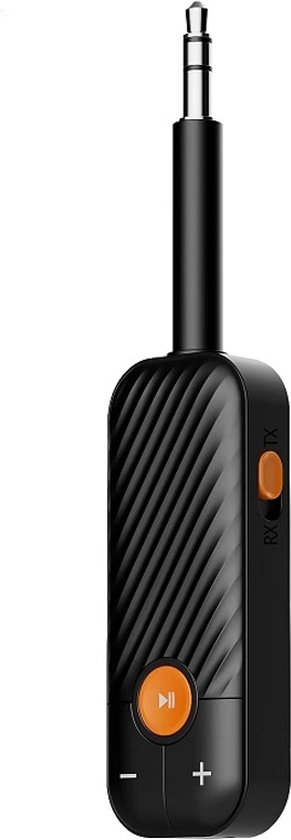 Provium Bluetooth 5.2 audio transmitter en receiver - o.a. voor verbinden airpods, koptelefoon - 3.5mm jack AUX - 20 uur batterij - speaker - bluetooth zender en ontvanger - auto draadloos - zwart van Pro