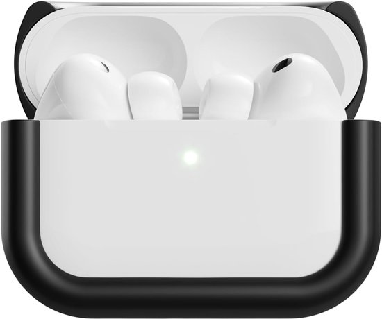 Pulse compatibel met AirPods Pro 3 hoesje (2025), minimalistische schokabsorberende aluminium shells + elastomeer inlays, slide-on pasvorm oplaadcase cover