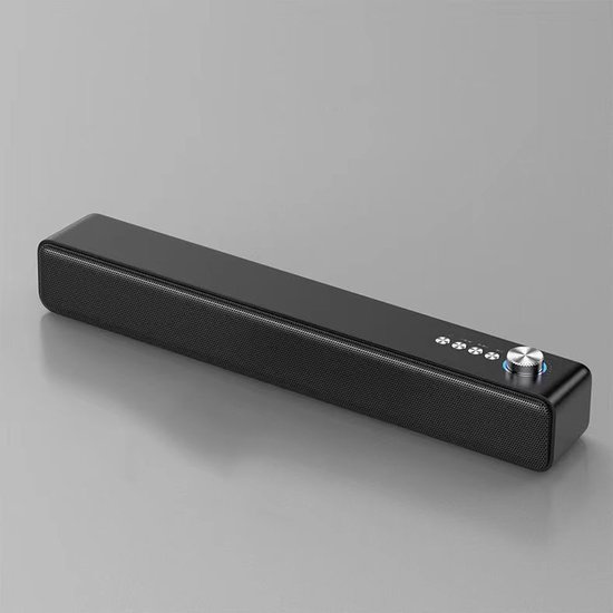 Puluz Bluetooth Subwoofer Soundbar TV Audio Wandmontage Computerluidsprekers Home Theater Muziek Draadloze Bluetooth-luidspreker - Zwart van Merkloos