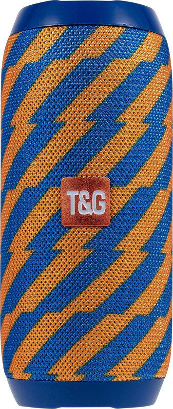Pulver draadloos Speaker Oranje & blauw - Muziek box - TG Prox - 10 watt - Speakers – Draadloos – werkt op bluetooth van Merkloos