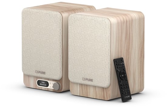 Pure Classic Active Home audio-microsysteem 80 W Wit, Eiken