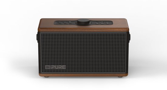Pure Classic Aura - De draagbare Bluetooth-luidspreker met sfeerverlichting, Koffie bruin/Walnoot van Pure