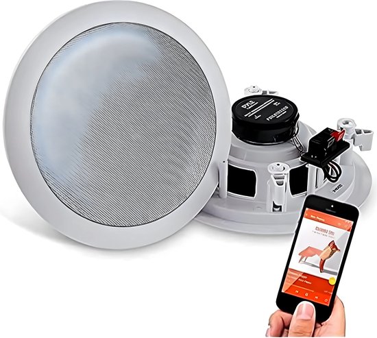 Pyle Bluetooth Luidsprekers – Plafondluidsprekers - 2-Weg Luidsprekersysteem – Bluetooth Speakers- Plafondspeakers - Inbouwluidsprekers voor Thuis - Stereogeluid -150 Watt