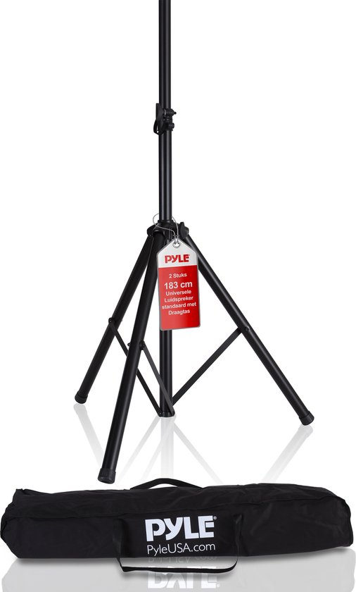 Pyle Luidspreker standaard, Speakerstatief, Monitor Stand met Verstelbare Hoogte Tot 178 cm, Opvouwbare Tripod Stand van Merkloos
