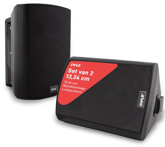Pyle Luidsprekers - 2-Weg Speakers - Plafondluidsprekers -Buitenluidsprekers- Stevige Universele Bevestiging – 200 W - Geschikt voor Zwembad, Patio en Binnengebruik -Zwart