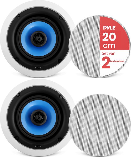 Pyle Luidsprekers – Plafondluidsprekers – Plafondspeakers- Inbouwluidsprekers voor Thuis - 2-Wege Speakers - Wandmontage Luidsprekers - 300 Watt- Voor Thuisbioscoop Entertainment