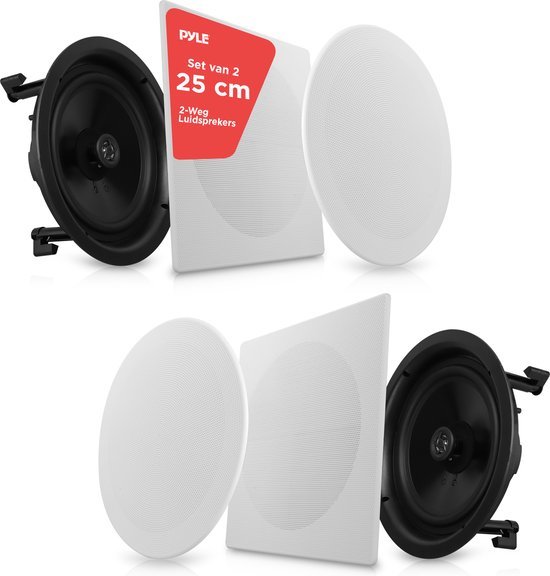 Pyle Luidsprekers- Plafondluidsprekers- Wandluidsprekers- Plafondspeakers- Inbouwluidsprekers voor Thuis - 2-Weg Speakers- Luidsprekersysteem voor in het Plafond - 300 Watt van Merkloos