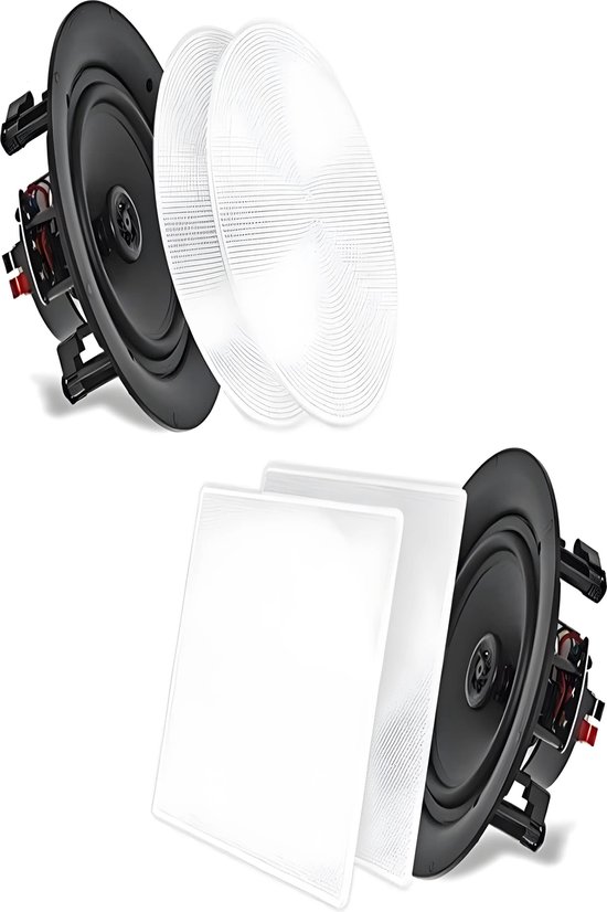 Pyle Luidsprekers – Plafondluidsprekers - Wandluidsprekers- Plafondspeakers- Set van 2 Speakers- 2-Weg Midbass Luidsprekers - Woofer Luidsprekersysteem - Inbouwluidsprekers voor Thuis - 200 Watt van Merkloos