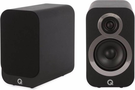 Q Acoustics 3010i - Compacte Boekenplank Luidsprekers - Zwart (per paar) van Merkloos