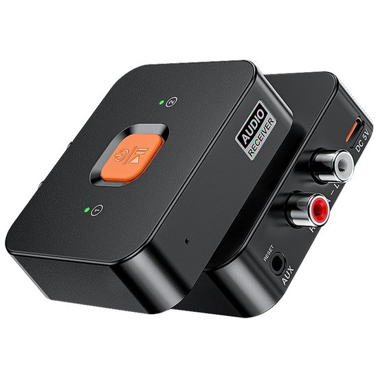 QTTVBTNA -Bluetooth 6.0 - Multi Connect Bluetooth Receiver & Transmitter -Auto - TV - Bluetooth Transmitter - 2 in 1 Zender en Ontvanger - Audio Adapter van Merkloos