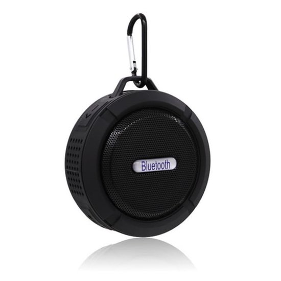 QTTVBTNA -Douche Speaker - Badkamer Speaker - Shower Speaker - Draagbare Speaker - Bluetooth Speaker - Met Zuignap - Waterproof - USB Oplaadbaar - 9*3cm - Zwart van Merkloos