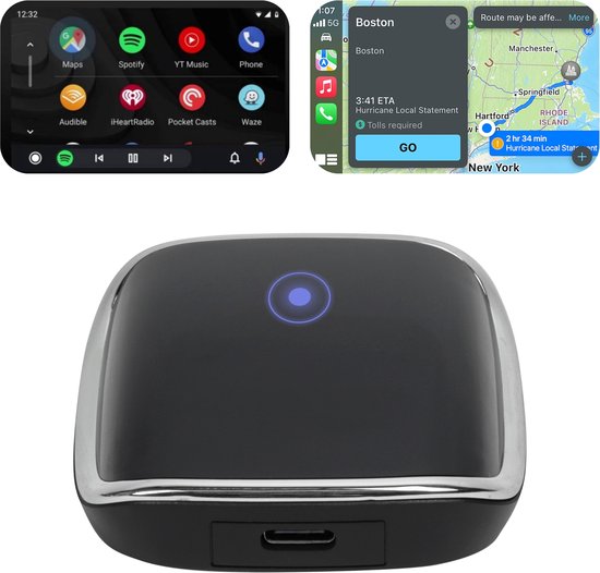 Quincs® carplay dongle - Android auto dongle - Carplay adapter - Carplay dongle apple - Carplay dongle android - Wireless carplay - Carplay draadloos - Car play - Car dongle - Carlinkit - Dongel - Apple carplay dongle - Carplay dongle iphone van Quincs®