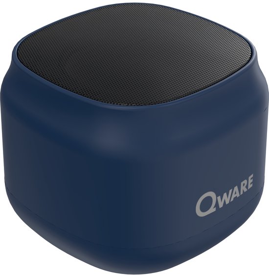Qware - Draadloze Speaker - 5W - Draadloos- Bluetooth 5.1 - Muziek Box - Splash Proof - Knoppen - USB-C - 4h luisteren op 50% - Blauw van Qware