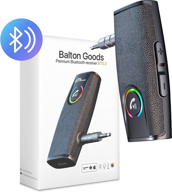 Qyloo Bluetooth Receiver - Bluetooth ontvanger - handsfree bellen - Bluetooth 5.3 aux- Bluetooth Audio Receiver - Bluetooth Auto via AUX