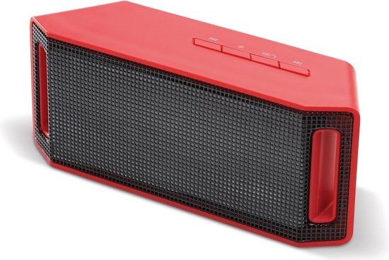 Rainbow Speaker Met Ledlicht Draadloos Bluetooth Red van Denver