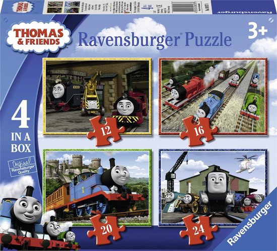 Ravensburger Thomas & Friends 4in1box puzzel - 12+16+20+24 stukjes - kinderpuzzel van Ravensburger