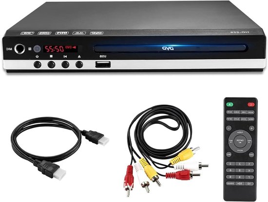 Regiovrije DVD Speler - HD Mediaspeler - Thuisbioscoop Ervaring - Speelt Alle Regio's - 1080P HD - Zwart