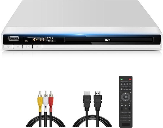 Regiovrije DVD-speler - Multiformaat Speler - Films Kijken - 1080P HD HDMI - Compact Design - Wit