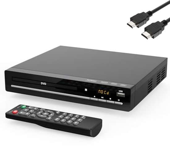 Regiovrije HD DVD-speler met HDMI en USB voor Tv - Mini CD-speler voor Thuis