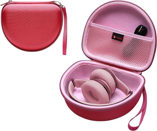 Reishoes voor jbl Tune 510bt 760NC 720bt 570bt 520BT 670NC hoofdtelefoonhoes, vervanging met kabelopslag, roze