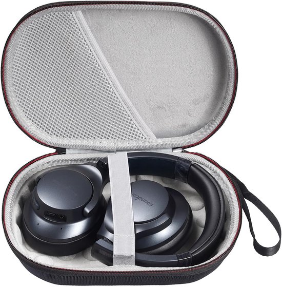 Reizen Draagtas Hoesje voor Anker Soundcore Life Q20/Q20+ Actieve Ruisonderdrukkende Hoofdtelefoon(Zwart)