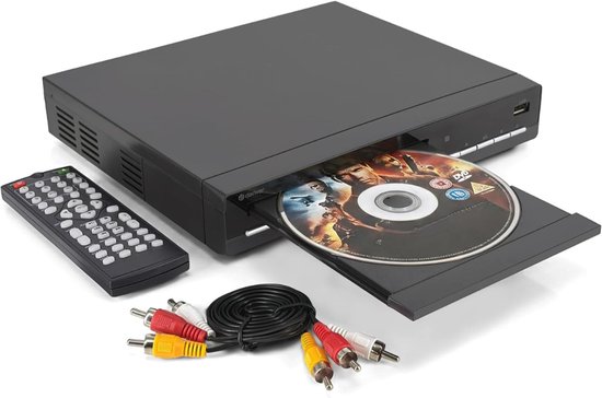 REN® DVD Speler met HDMI - DVD Speler - Mini DVD Speler - 1080P Full HD - met Toebehoren - Zwart - 22cmx 22cmx 4cm; 9 g