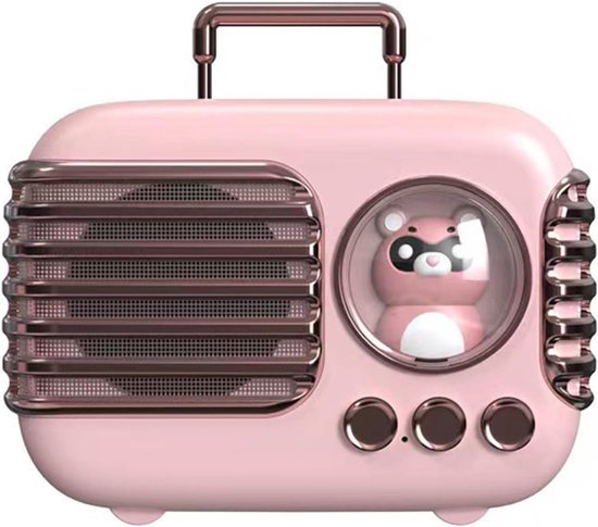 Retro Bluetooth-Luidspreker Draadloze Vintage Kleine Luidspreker met Stereogeluid, Draagbare Mini-bagageminiluidspreker Creatieve Vintage Mooie Kleine Luidspreker voor Thuis,