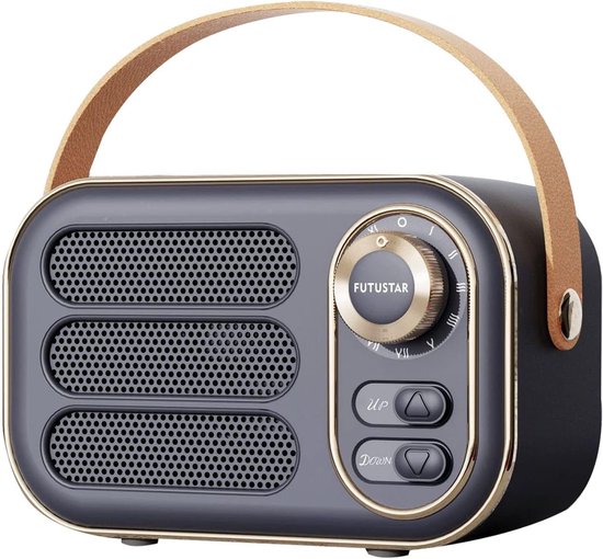 Retro Bluetooth-speaker, draagbare vintage draadloze Bluetooth-speaker met hoog volume, Bluetooth 5.0, ondersteuning voor TF-kaart/USB-stick/AUX-ingang, retrostijl voor keuken, slaapkamer en thuiskantoor - paars