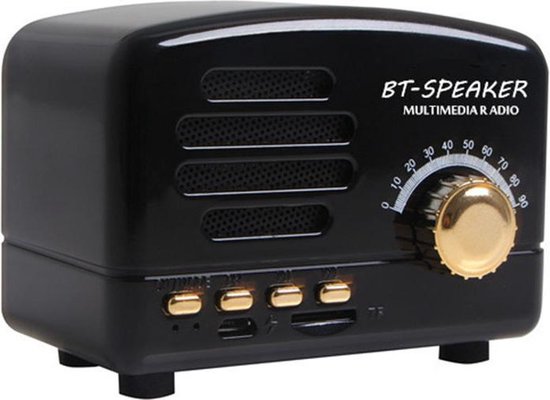 Retro Bluetooth speaker / fm radio zwart van Aiwa