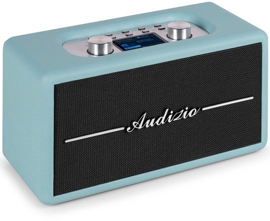 Retro speaker - Audizio Tune60 - Bluetooth speaker - Met afstandsbediening - 40W - Blauw van Audizio