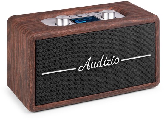 Retro speaker - Audizio Tune60 - Bluetooth speaker - Met afstandsbediening - 40W - Houtlook van Merkloos
