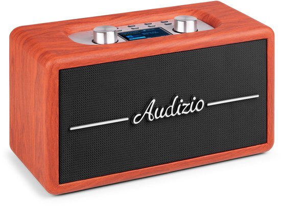 Retro speaker - Audizio Tune60 - Bluetooth speaker - Met afstandsbediening - 40W - Kersenhoutlook van Merkloos