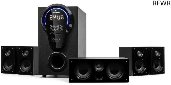 RFWR® 5.1-kanaals surround-systeem met Bluetooth, USB/SD-poort en krachtige subwoofer - 125 watt RMS van RFWR