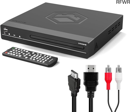 RFWR® Compacte HDMI DVD-Speler - Multi-Regio en Full HD 1080p Upscaling