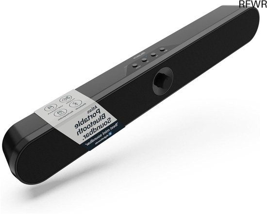 RFWR® Draagbare mini-soundbar met Bluetooth en multi-aansluitingen voor laptop, tv en meer van RFWR
