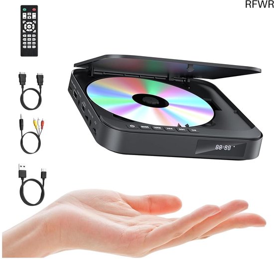 RFWR® Mini DVD-speler HDMI 1080P voor Televisie met USB/TF-kaartondersteuning van RFWR®