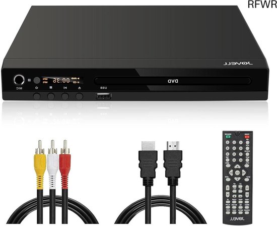 RFWR® Regiovrije DVD-Speler met HDMI en SCART - Compacte 1080P HD Speler voor Thuis