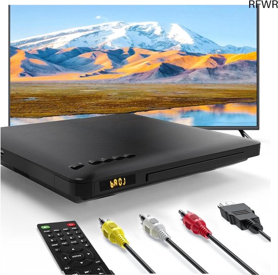 RFWR® Regiovrije DVD speler voor TV met HDMI en RCA, Ondersteunt NTSC/PAL - Compacte en gebruiksvriendelijke CD/DVD-speler van RFWR®