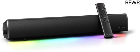 RFWR® RGB Gaming Soundbar met SuperWide-technologie - Krachtige Audio tot 60W, Bluetooth en Diversen Aansluitingen voor TV en PC van RFWR®