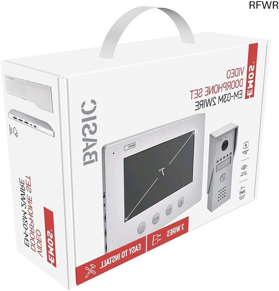 RFWR® Waterdichte video-deurbel met 7 inch lcd-scherm en nachtzicht - Eenvoudige 2-draads installatie van RFWR®