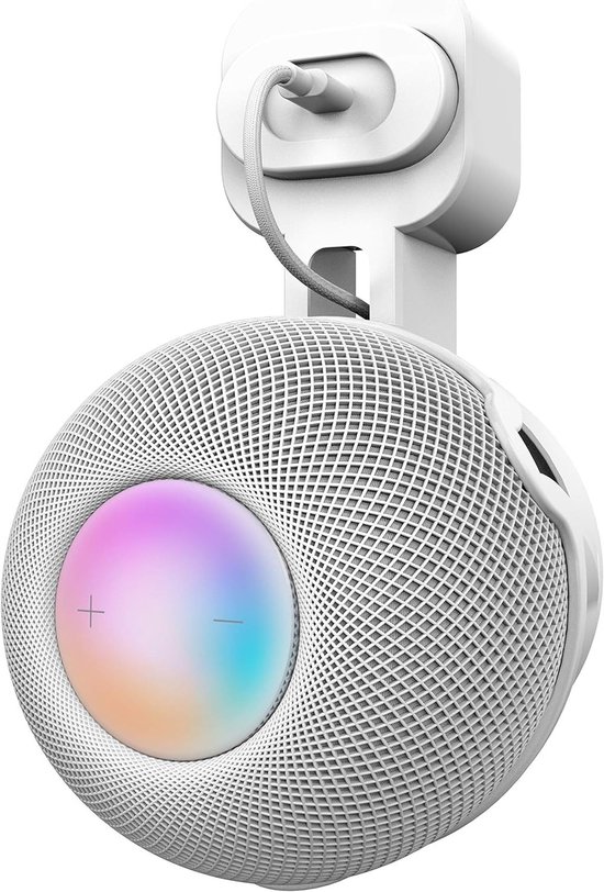 Robuste Wandbeugel voor HomePod Mini Speaker, Ruimtebesparend Ontwerp met Uitstekend Kabelbeheer en Tangle-Free Functionaliteit (Wit) van Merkloos