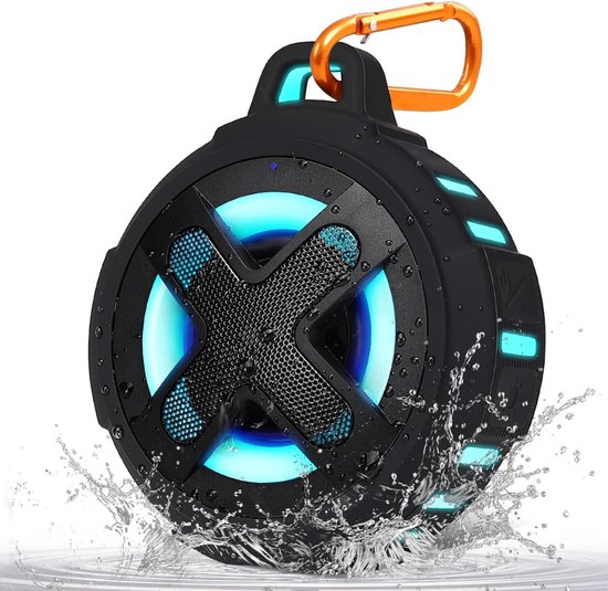 RONN® Douche Speaker - Badkamer Speaker - Douche Speaker Bluetooth - Zwart - 11cm x 10cm x 6cm