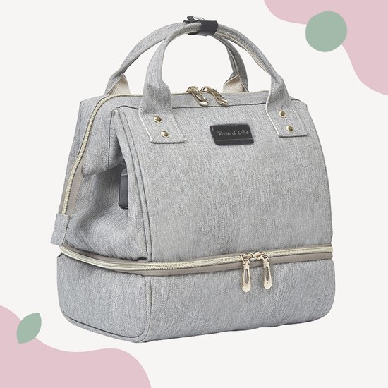 Rose & Ollie Kleine Kolftas Handtas model Grijs - Koeltas Moedermelk van Rose & Ollie
