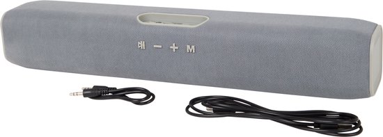 ROSELAND subwoofer RS-110 - 20 watt - Oplaadbaar - Bluetooth - Grijs